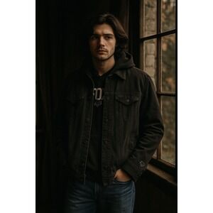 Fox Racing‎ Utility Jacket Mens L Black Hoodie Bomber Moto Streetwear Rugged